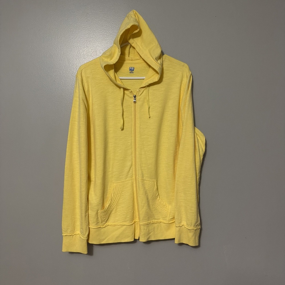SJB Yellow Full Zip Hoodie XL Activewear Track Yoga Casual